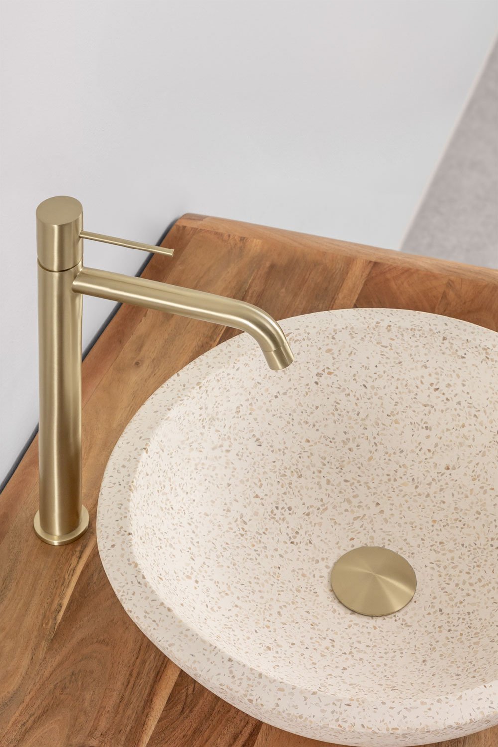 Set de grifo de lavabo en latón y válvula de desagüe para lavabo tipo Click-Clack Orveta, imagen de galería 1