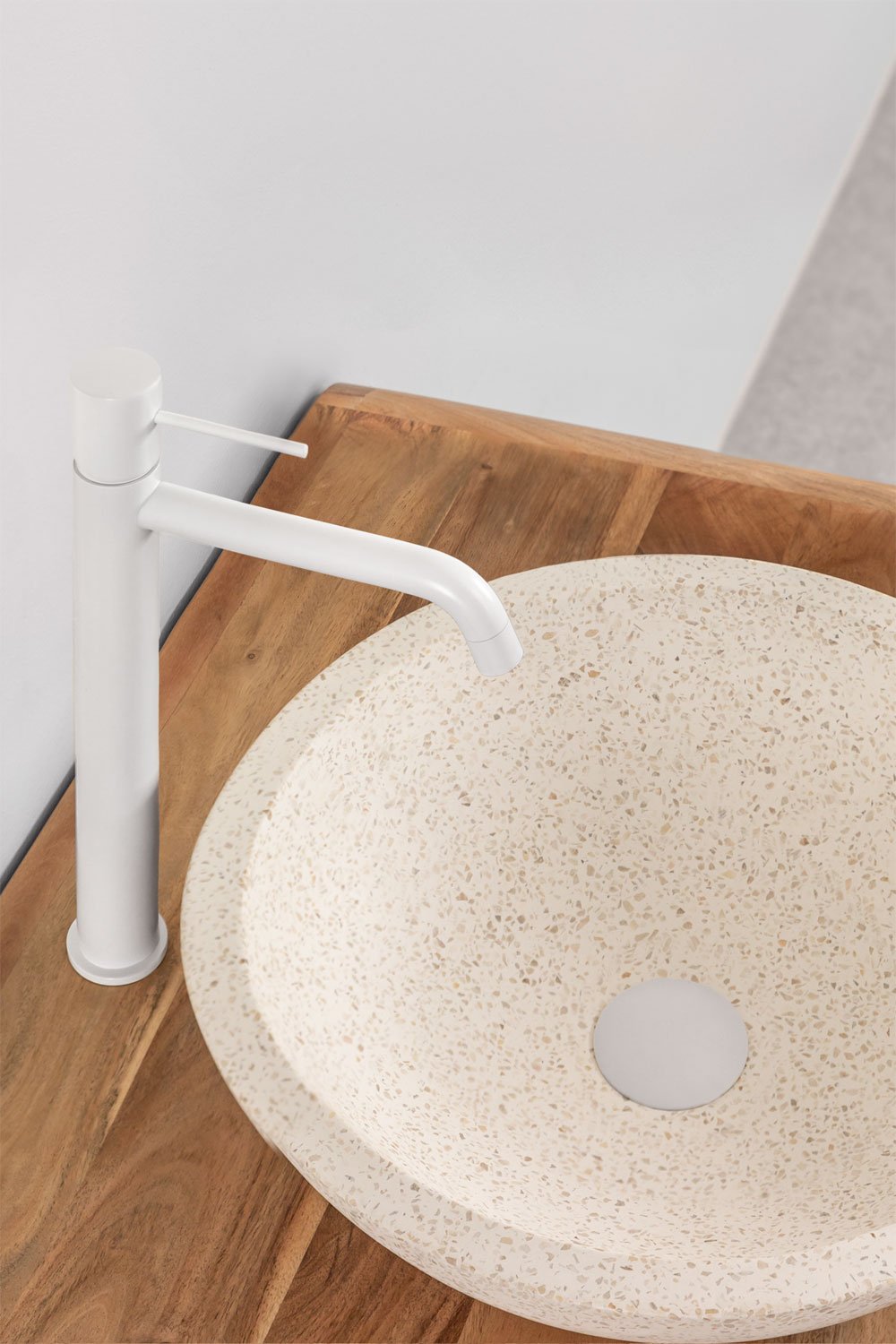 Set de grifo de lavabo en latón y válvula de desagüe para lavabo tipo Click-Clack Orveta, imagen de galería 1