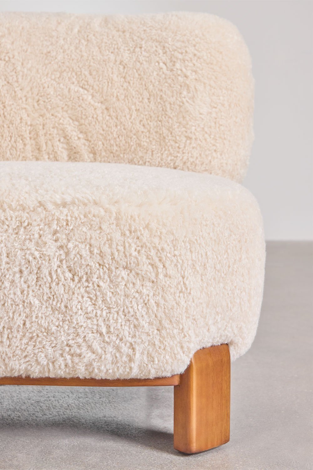 Pack de 2 sillones en madera de caucho tapizados Eldred, imagen de galería 6