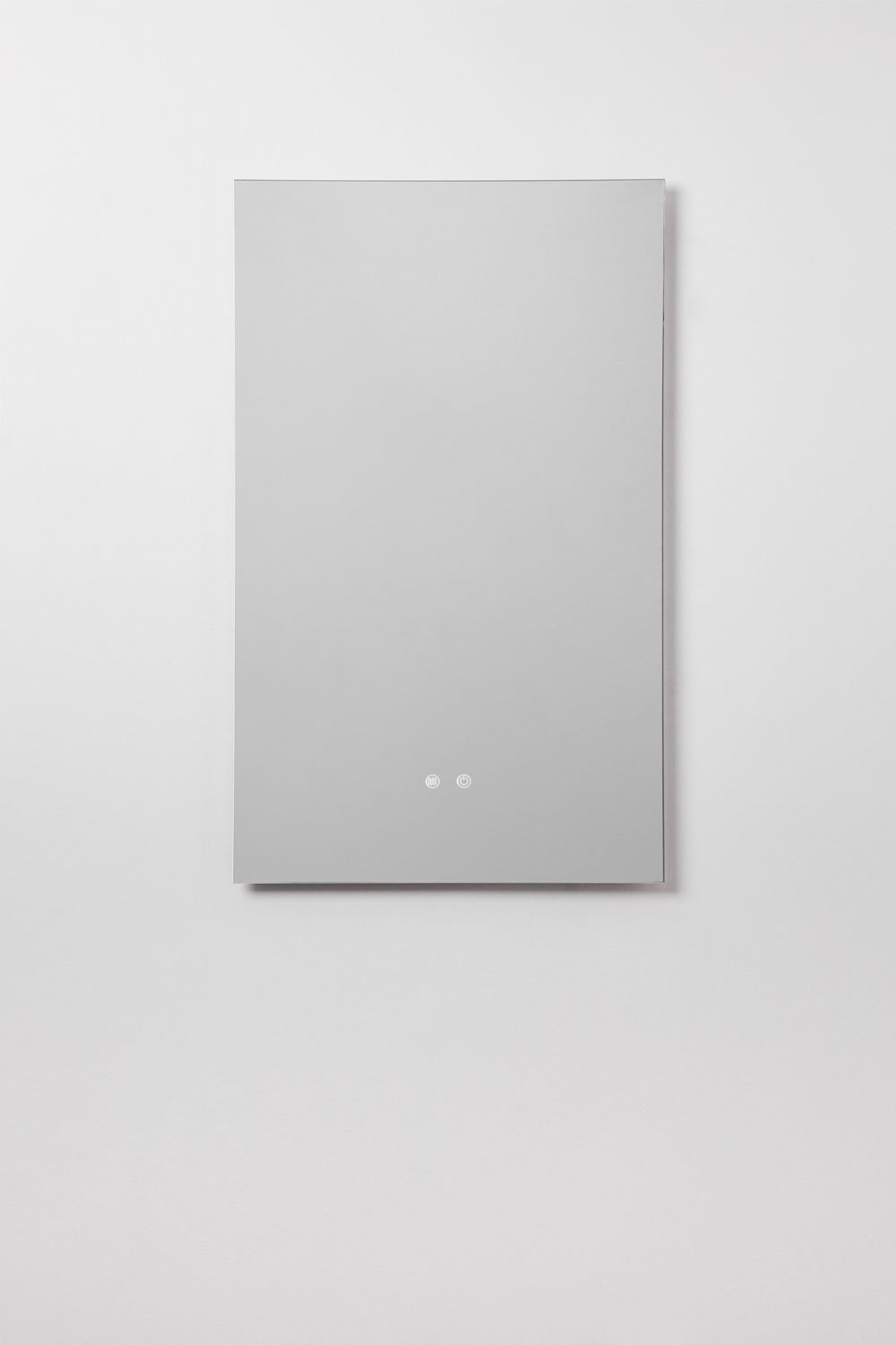 Espejo de pared rectangular para baño con luz LED y antivaho (55x90 cm) Kirvex , imagen de galería 1