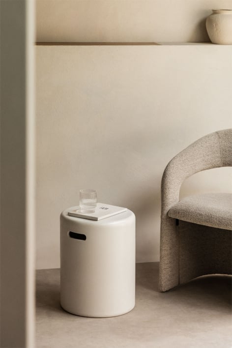 Mesa auxiliar redonda en cemento (Ø35 cm) Biltet