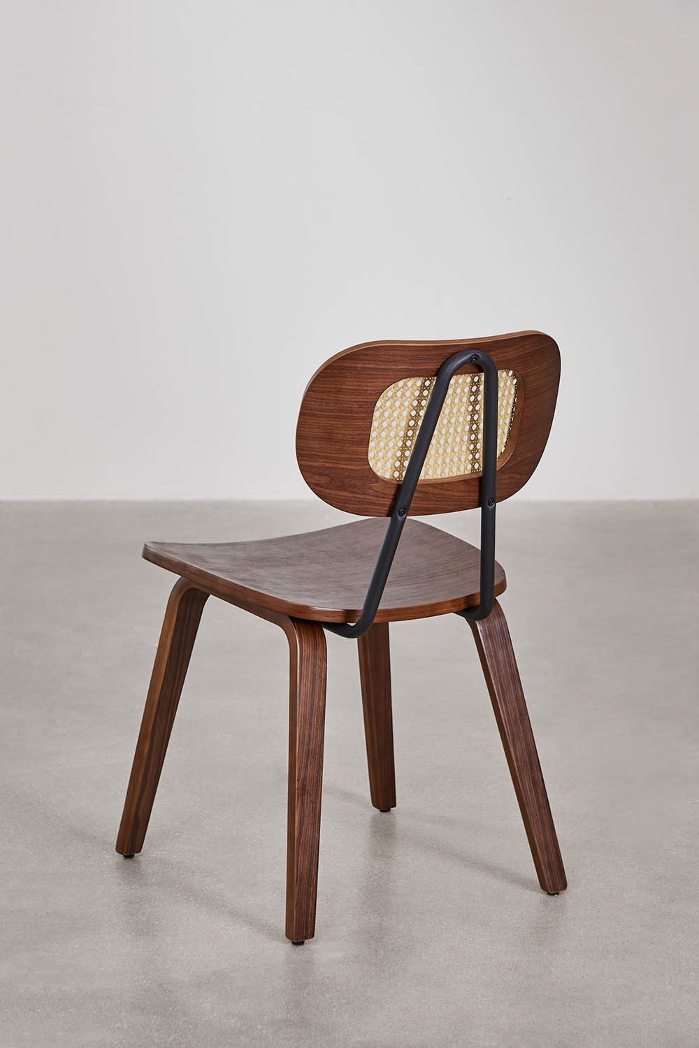 Pack de 4 sillas de comedor en madera y ratán Kaylia     , imagen de galería 5