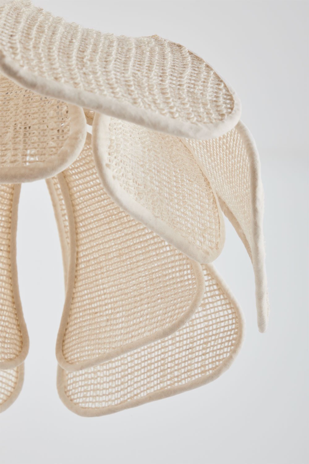 Lámpara de techo Ø50 cm en lino y algodón beige crema Vidson, imagen de galería 5