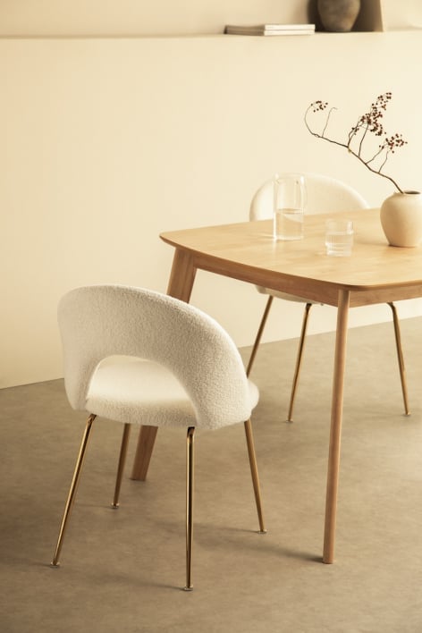Silla de comedor en borreguito Glorys