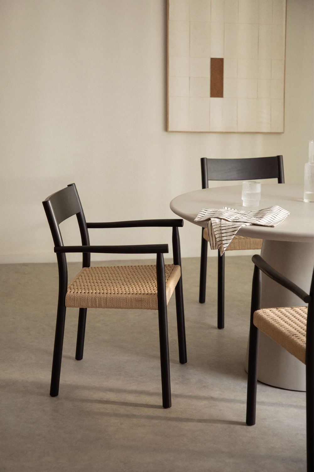 Pack de 2 Sillas de Comedor en Madera de Roble y Cuerda Trenzada Mara, imagen de galería 1