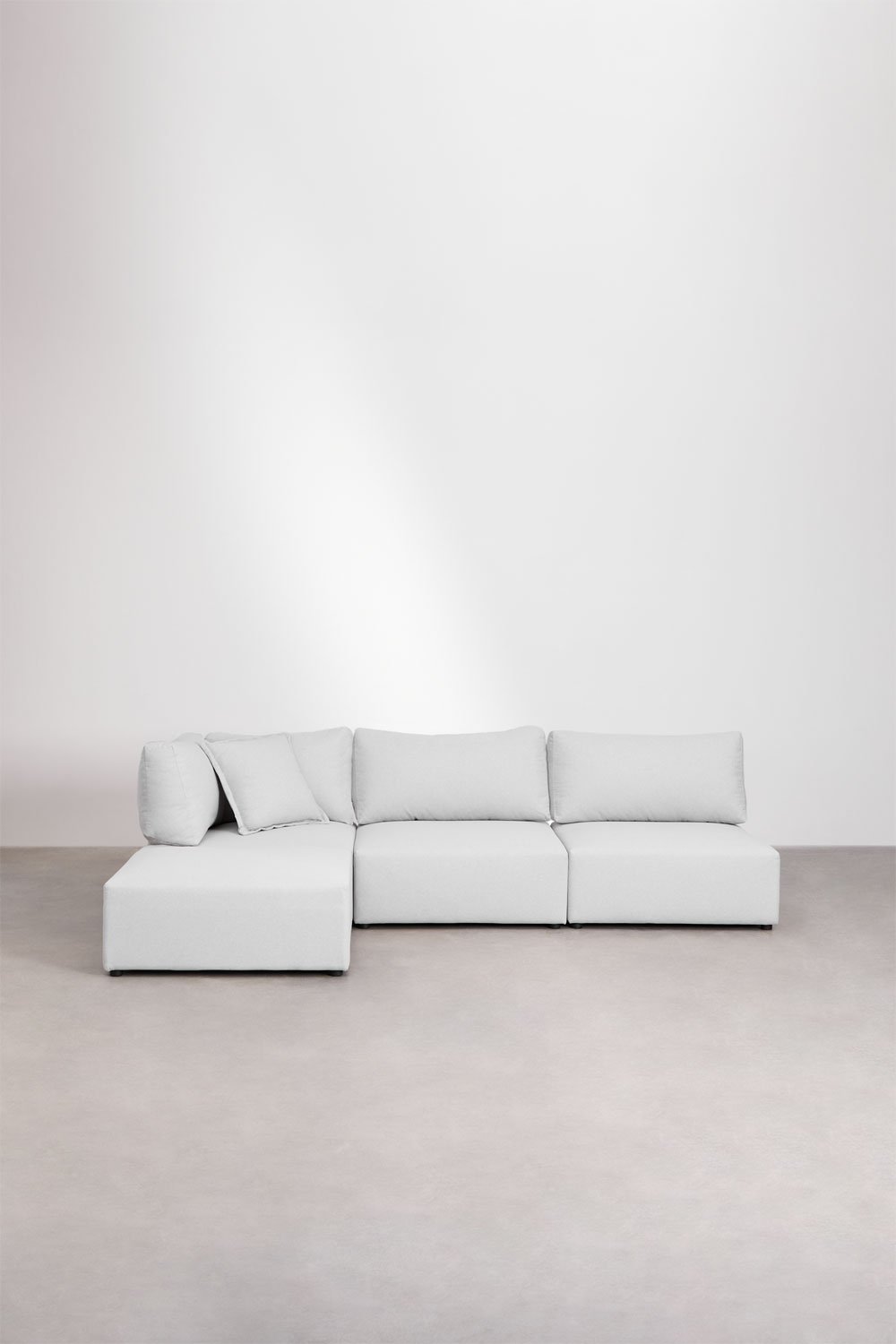 Sofá modular esquinero de 3 piezas con puff Kata   , imagen de galer&iacute;a 3