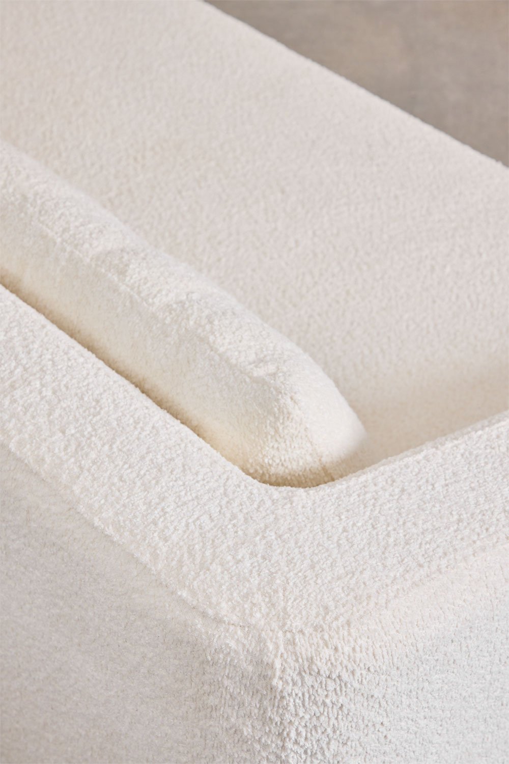 Sofá cama de 3 plazas en tela bouclé Dalila, imagen de galería 10