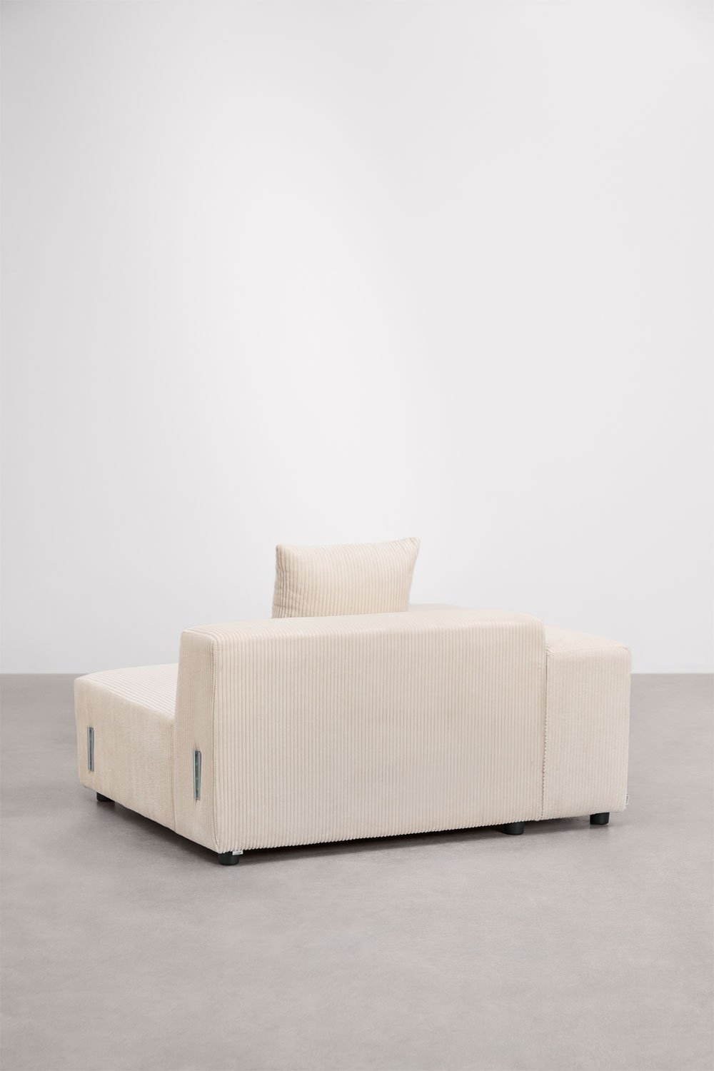 Módulo esquinero izquierdo 135x113 cm con reposabrazos bajo y cojín para sofá modular Bruna , imagen de galería 4