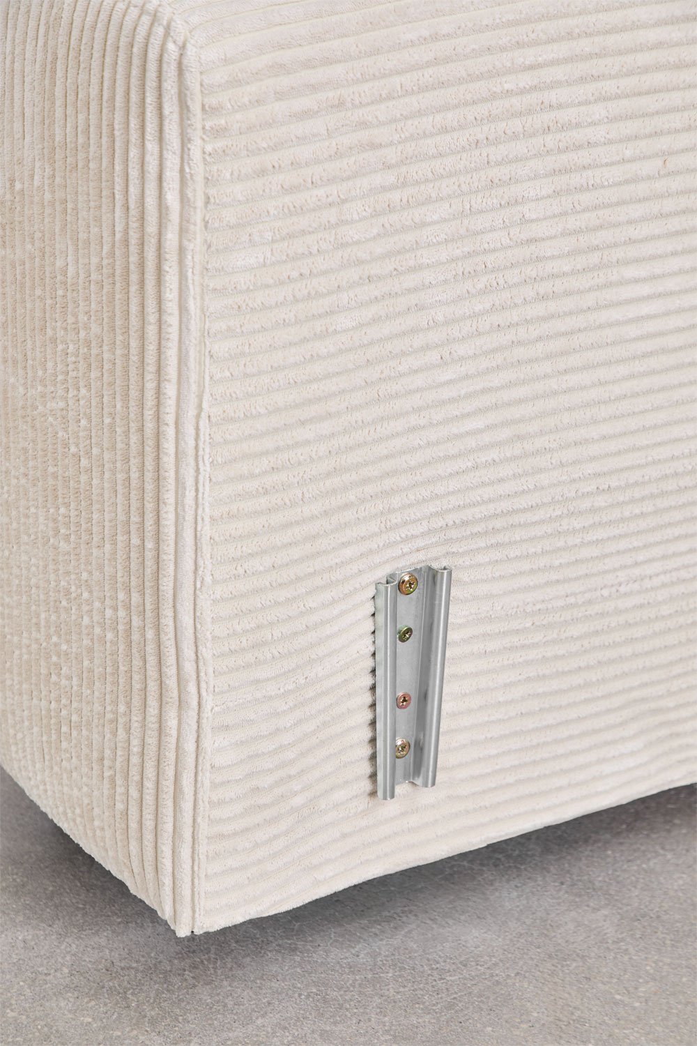 Sofá modular de 4 piezas con reposabrazos bajo y puff ↔︎400 cm Bruna , imagen de galería 9