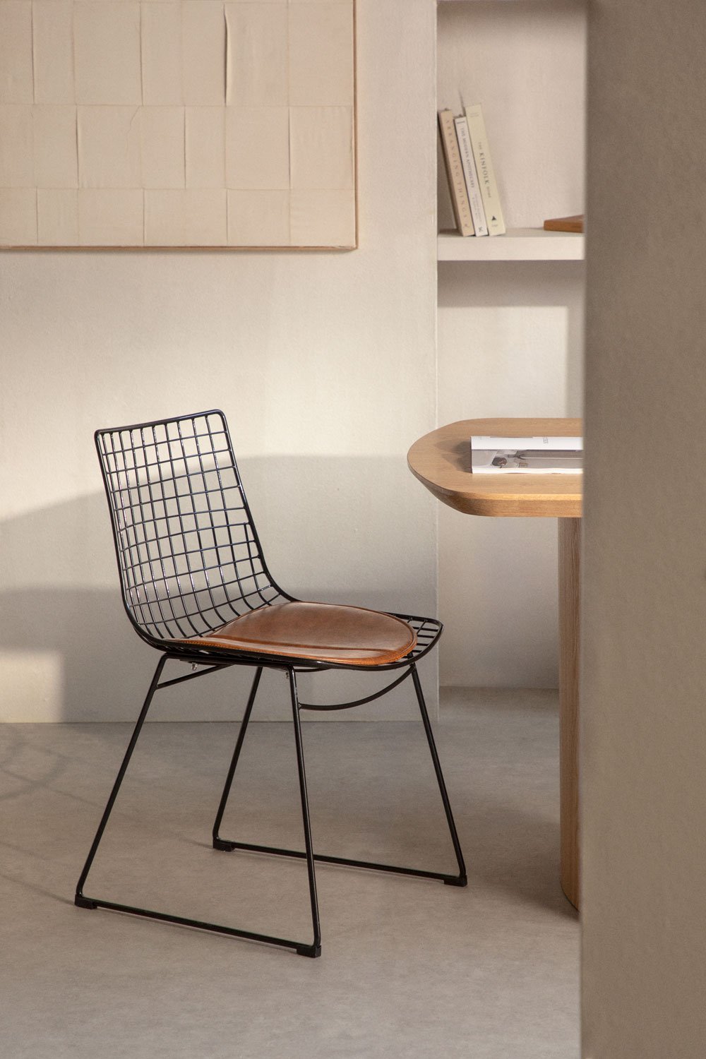 Silla de comedor en acero y polipiel Renee, imagen de galería 1