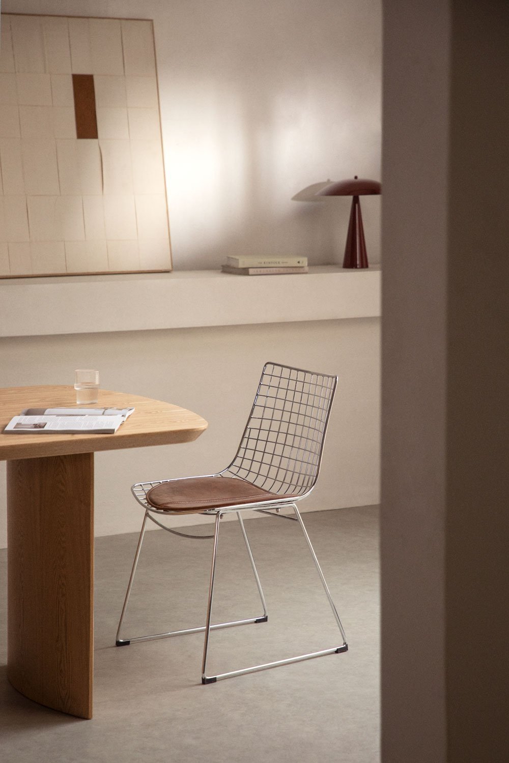 Silla de comedor en acero y polipiel Renee, imagen de galería 1