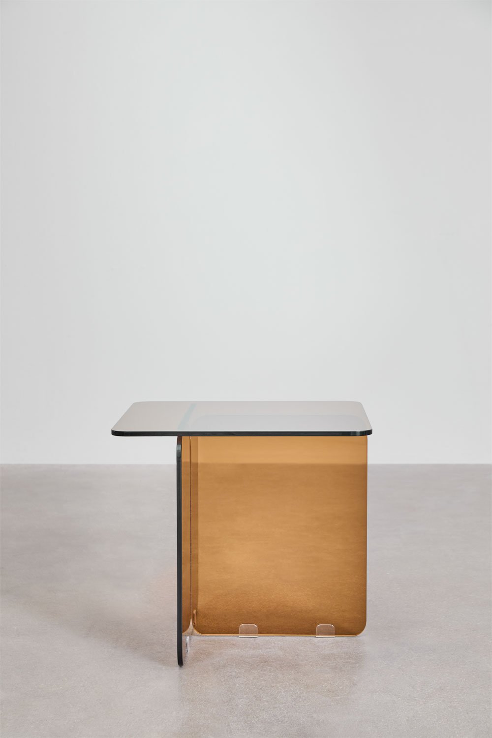 Mesa auxiliar cuadrada 50x50 cm en cristal templado Eliana, imagen de galería 3