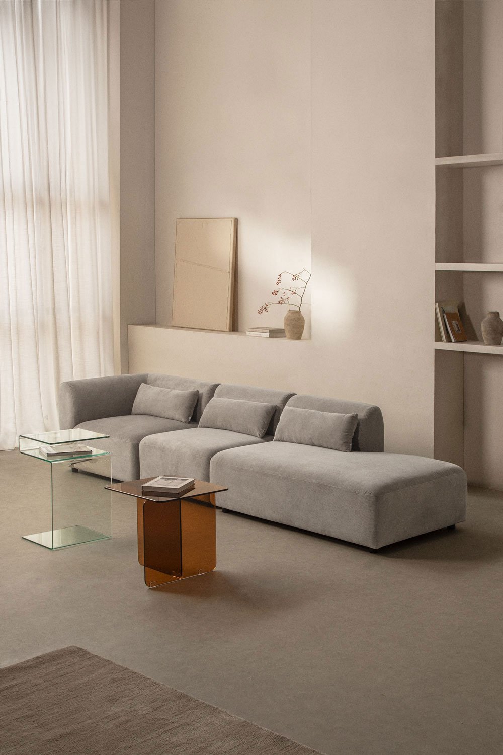 Sofá modular esquinero de 3 piezas con diván derecho Fogler, imagen de galería 1