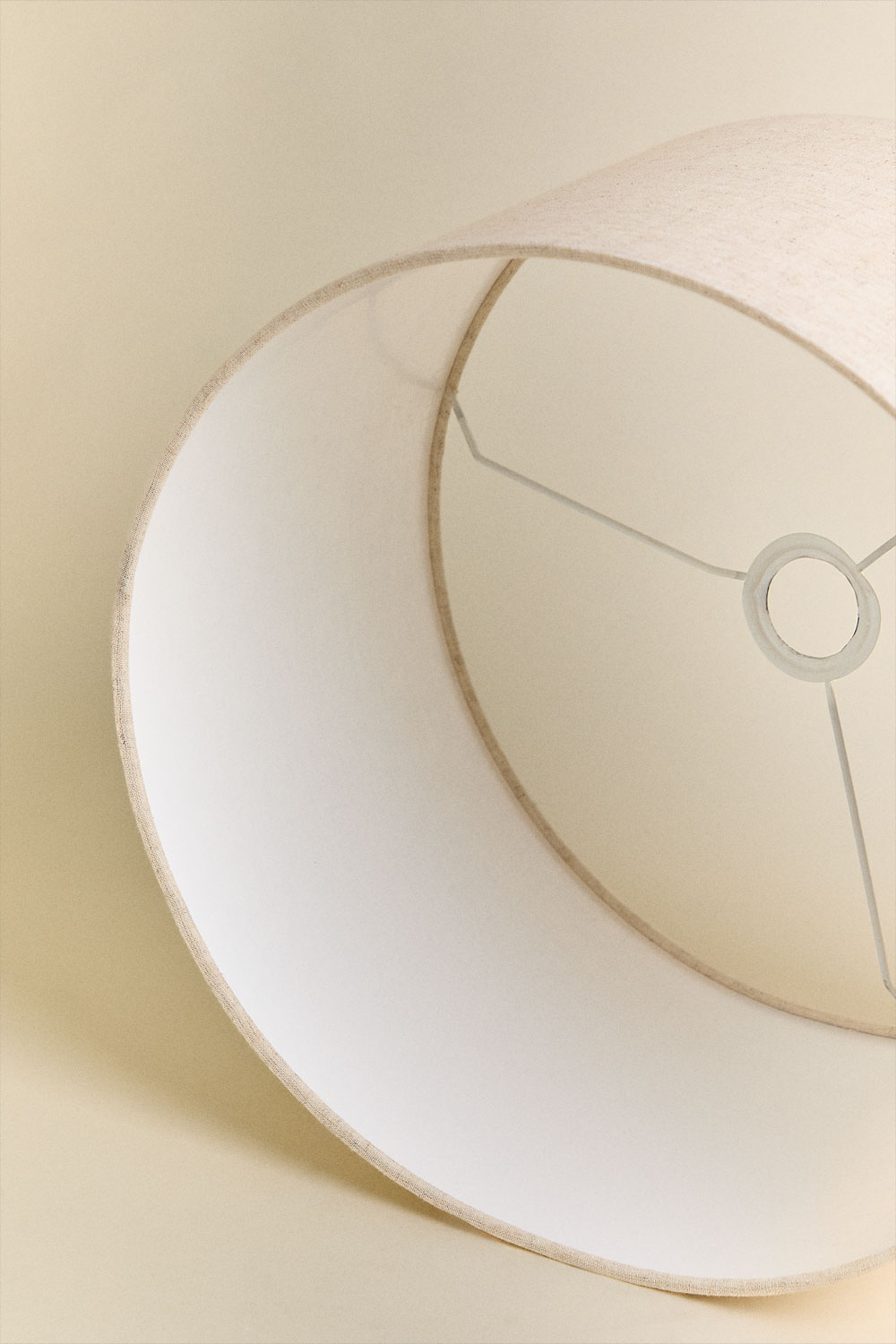 Pantalla De Lámpara Alidara | Cilíndrica De Lino Natural, Ideal Para Dormitorios Y Salones