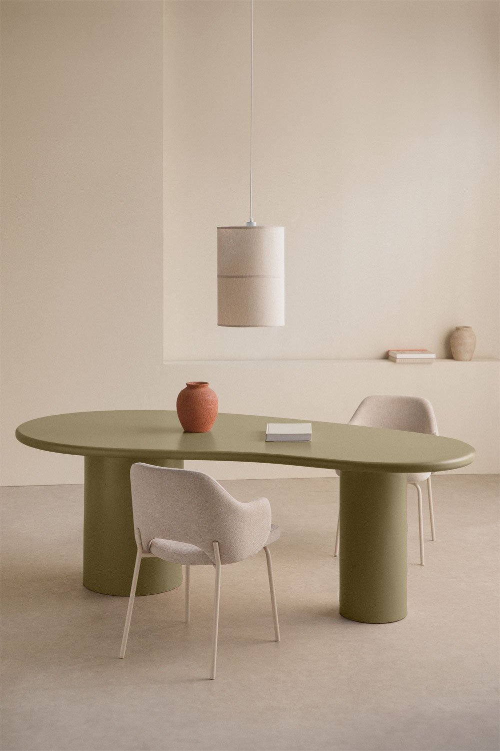 Mesa de comedor ovalada en MDF (220x115 cm) Billie, imagen de galería 1