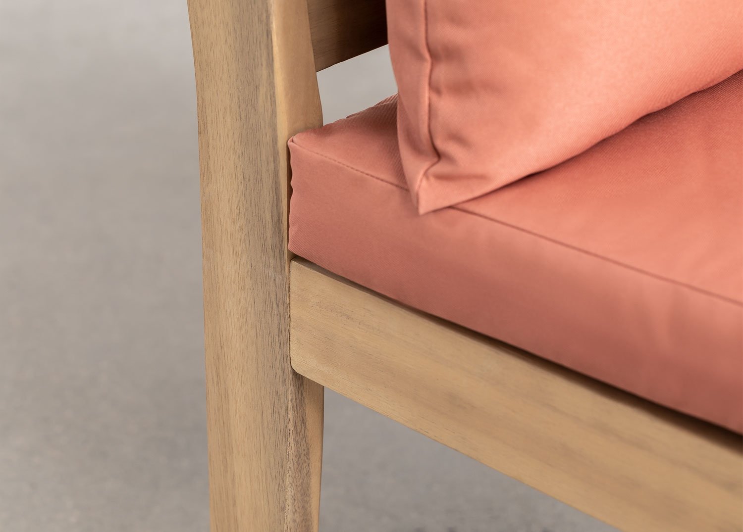 Módulo central para sofá modular de jardín en madera de acacia Filips, imagen de galer&iacute;a 5