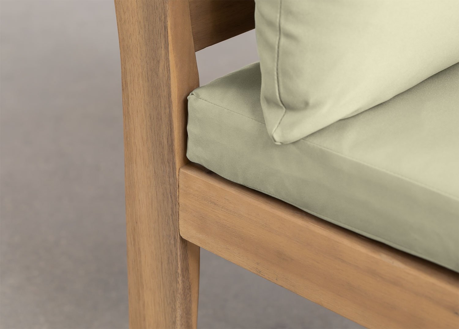 Módulo central para sofá modular de jardín en madera de acacia Filips, imagen de galer&iacute;a 5