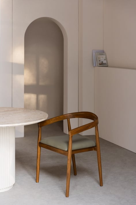 Silla de comedor en piel Visby