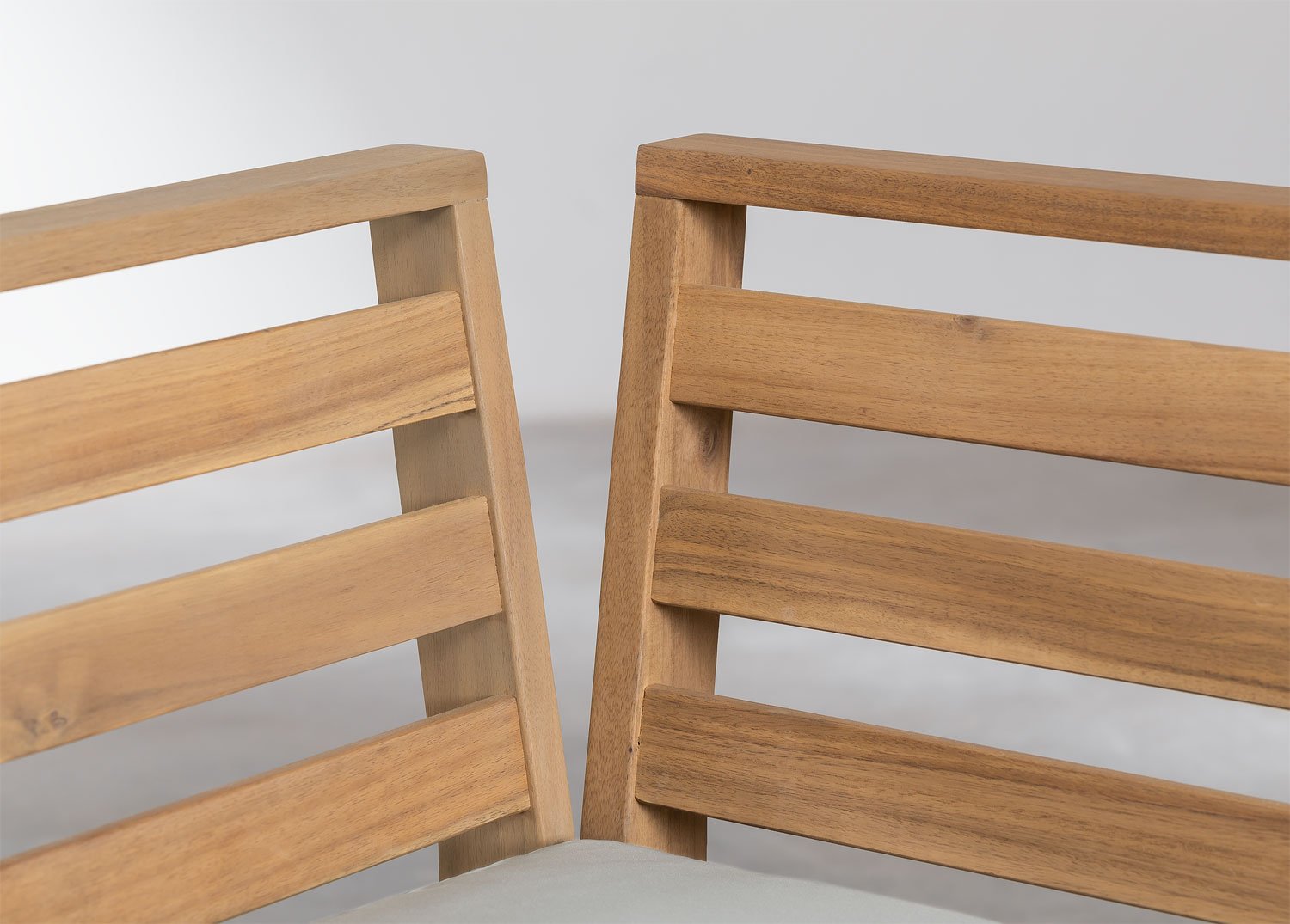 Módulo esquinero derecho para sofá modular de jardín en madera de acacia Filips, imagen de galer&iacute;a 6