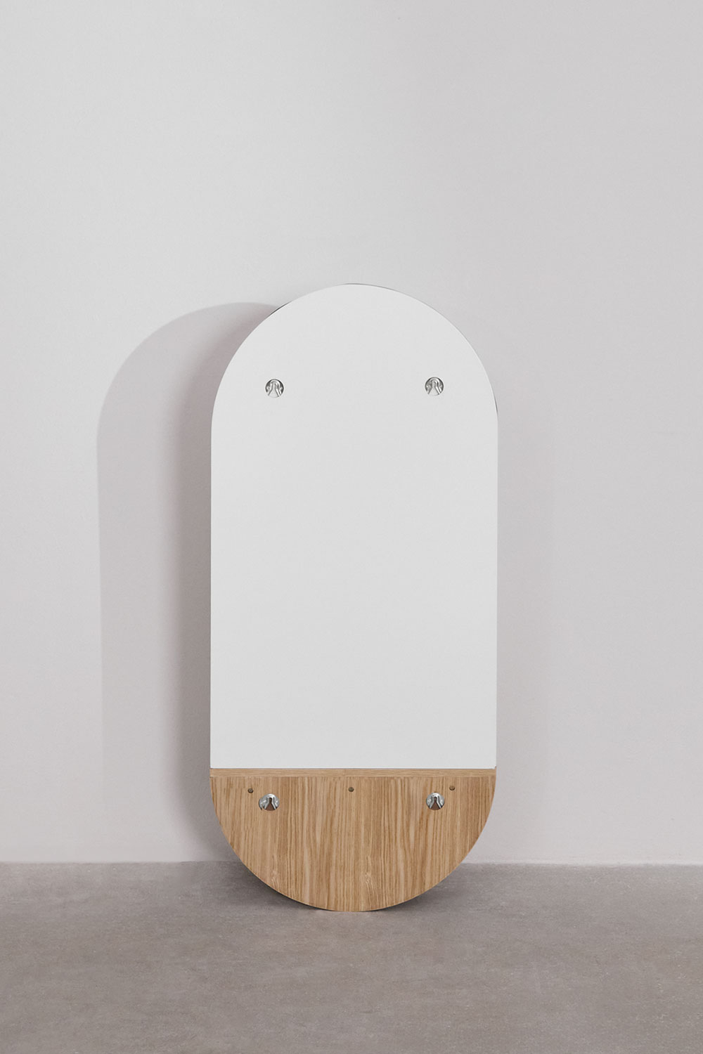 SKLUM Empfangstisch 80x120 cm aus MDF mit Spiegel Varna Natürlich