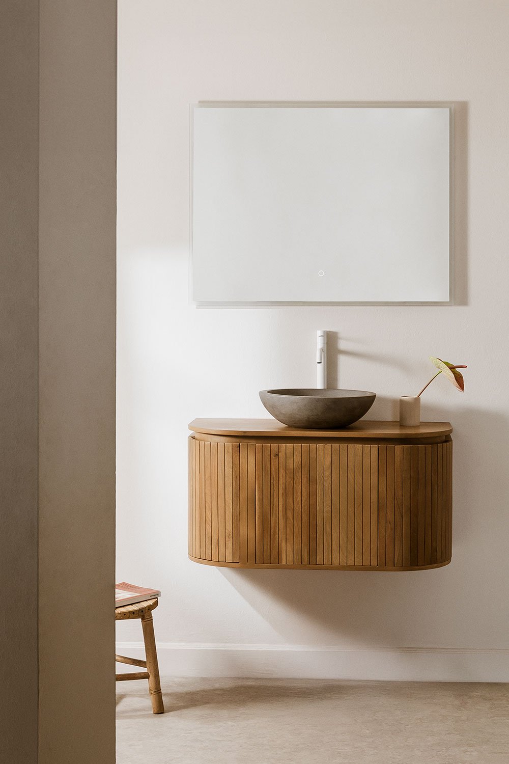 Conjunto de mueble de baño en madera de mango Analis, imagen de galería 1