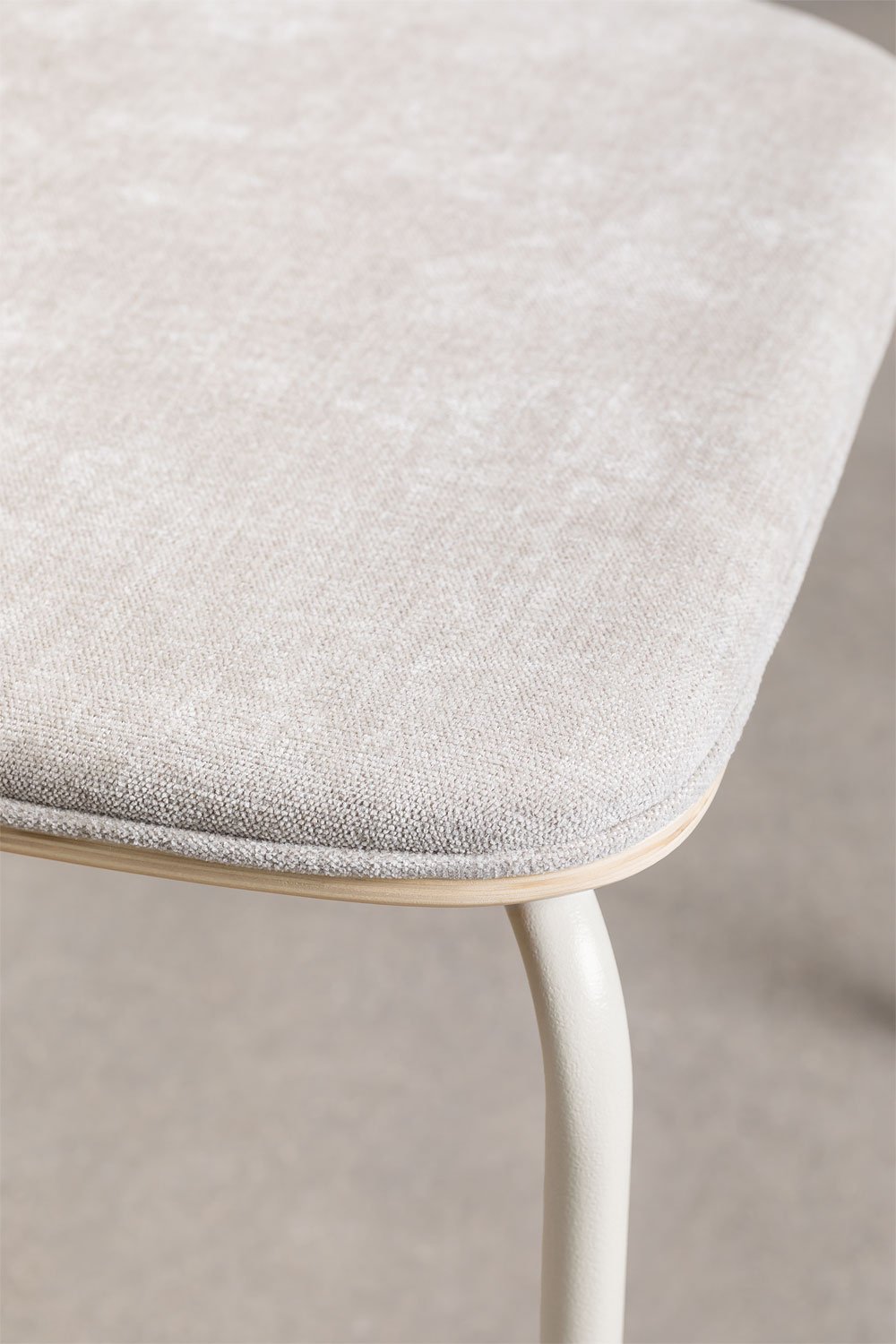 Silla de comedor apilable en hierro y madera Wilpier, imagen de galería 6