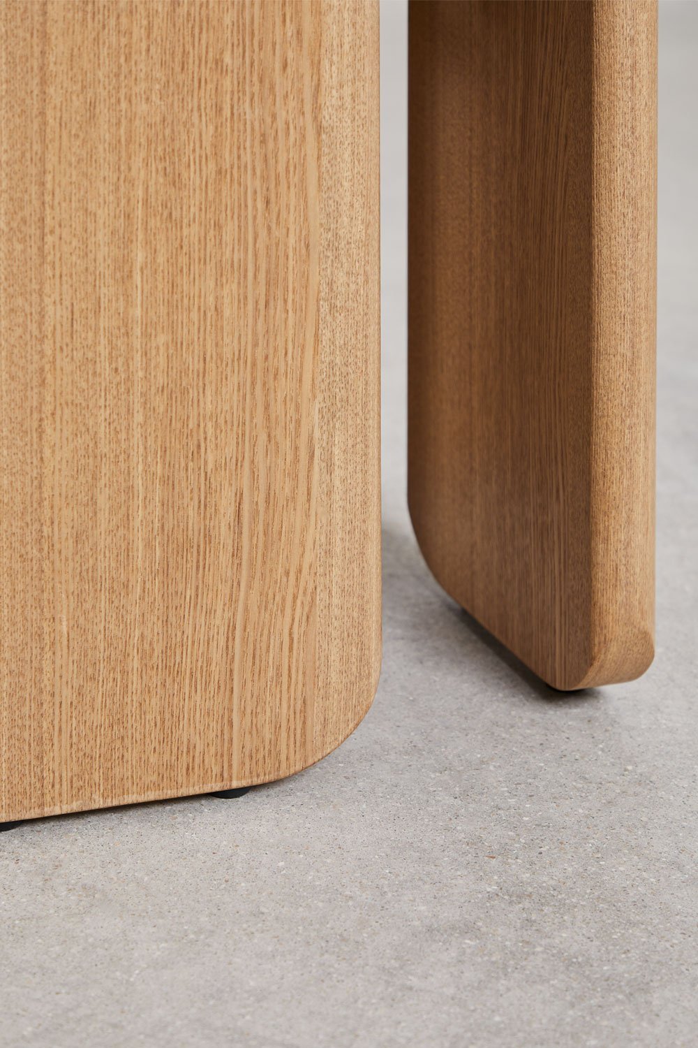 Mesa de centro cuadrada 50x50 cm en MDF y chapa de fresno Ginger, imagen de galería 6