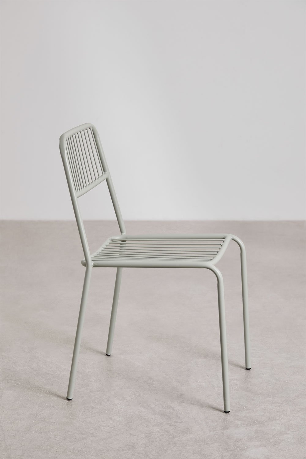 Pack de 4 sillas de comedor apilables en acero Elton , imagen de galería 2