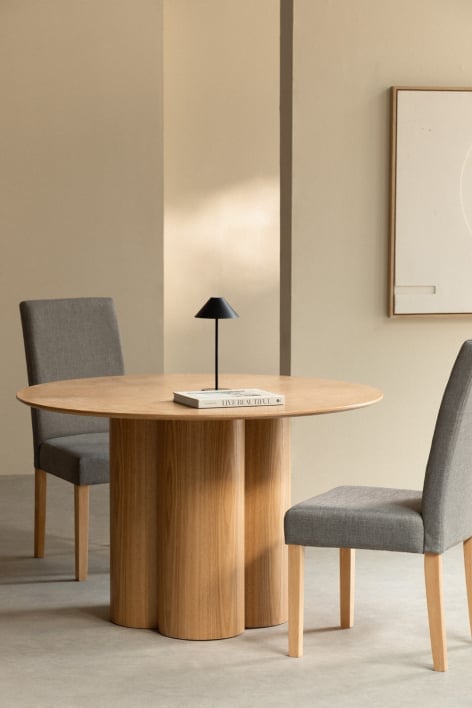 Pack de 2 sillas de comedor en tela Cindy - Gris Topo Claro