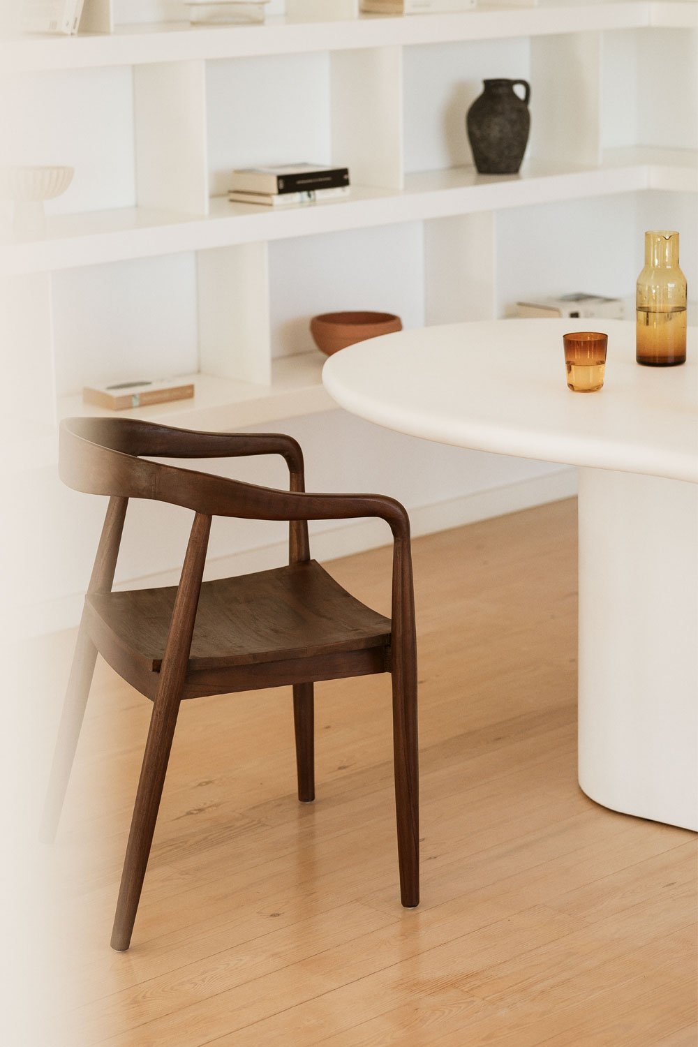 Silla de Comedor con Reposabrazos en Madera de Teca Alizee , imagen de galería 1