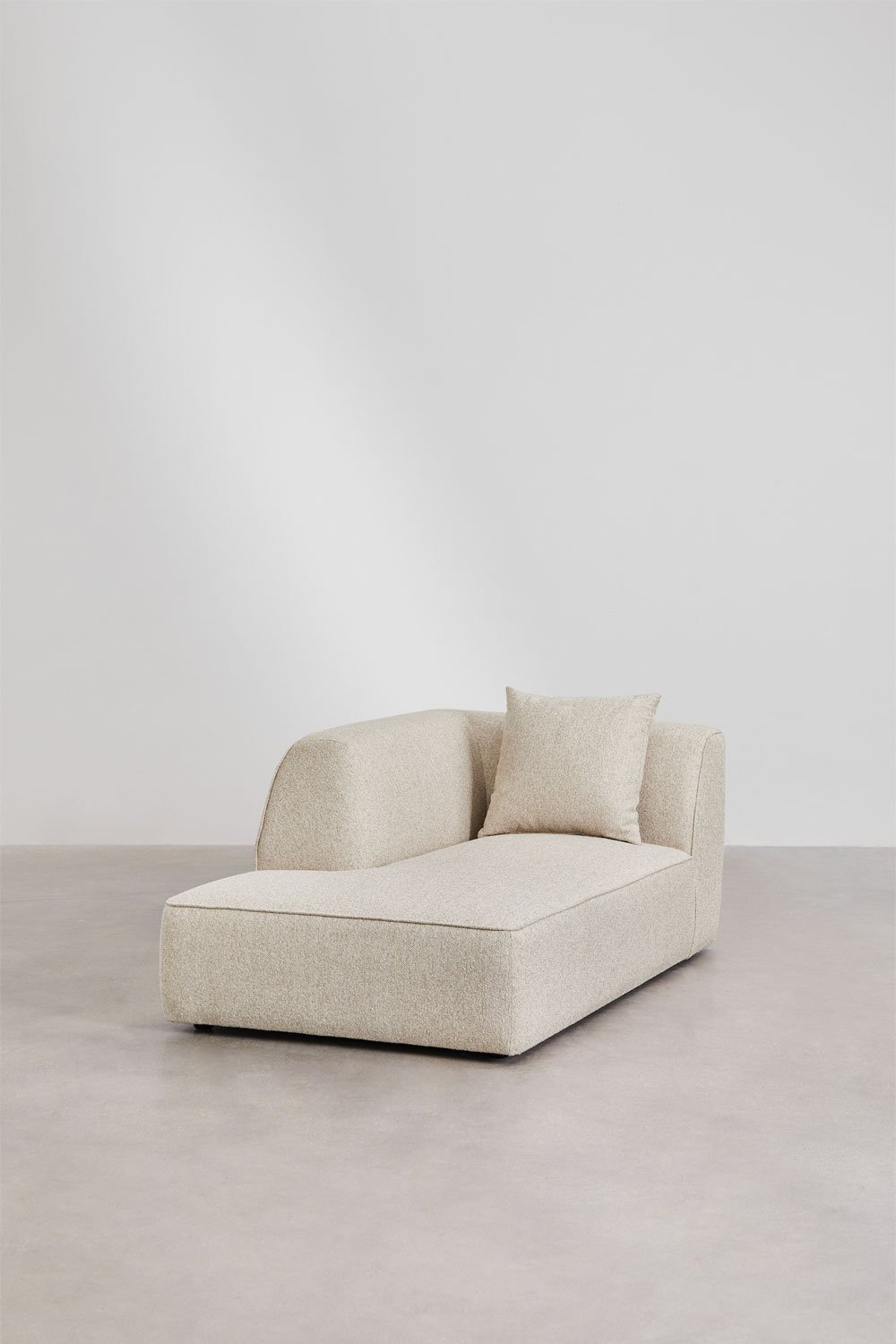 Chaise longue izquierdo para sofá modular en tela bouclé Cardea, imagen de galería 1