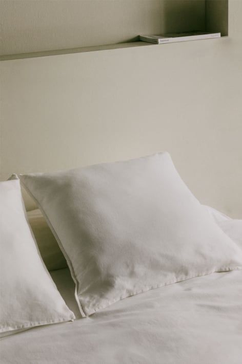 Set de 2 fundas de almohada en lino de 160g/m² Sorana