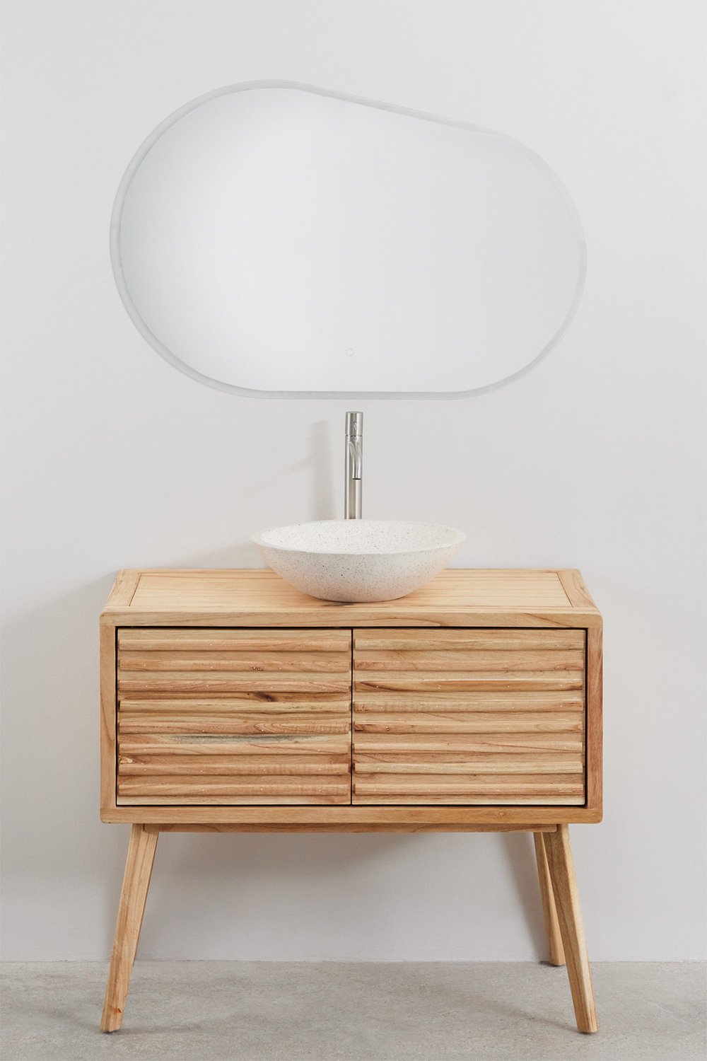 Conjunto de mueble de baño en madera Deleyna, imagen de galer&iacute;a 2