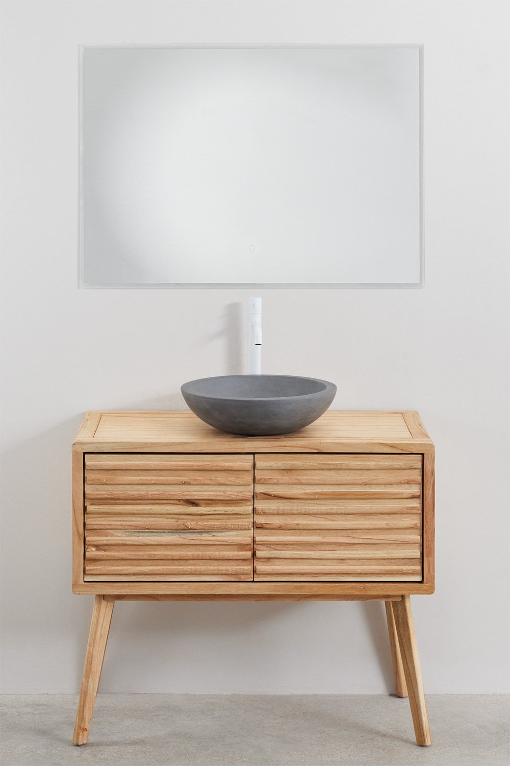 Conjunto de mueble de baño en madera Deleyna, imagen de galería 2