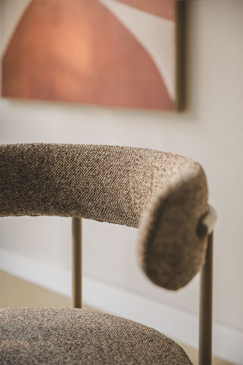 Silla de comedor en tela bouclé Brim, imagen de galería 2