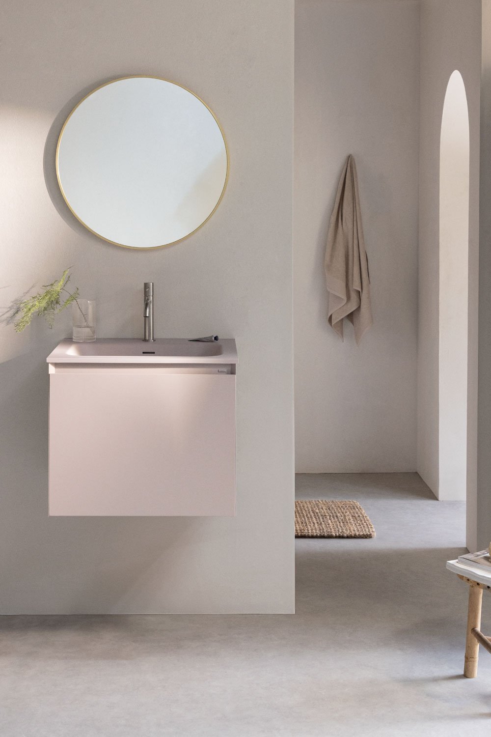 Conjunto de mueble de baño en madera con lavabo integrado Macrae    , imagen de galería 1
