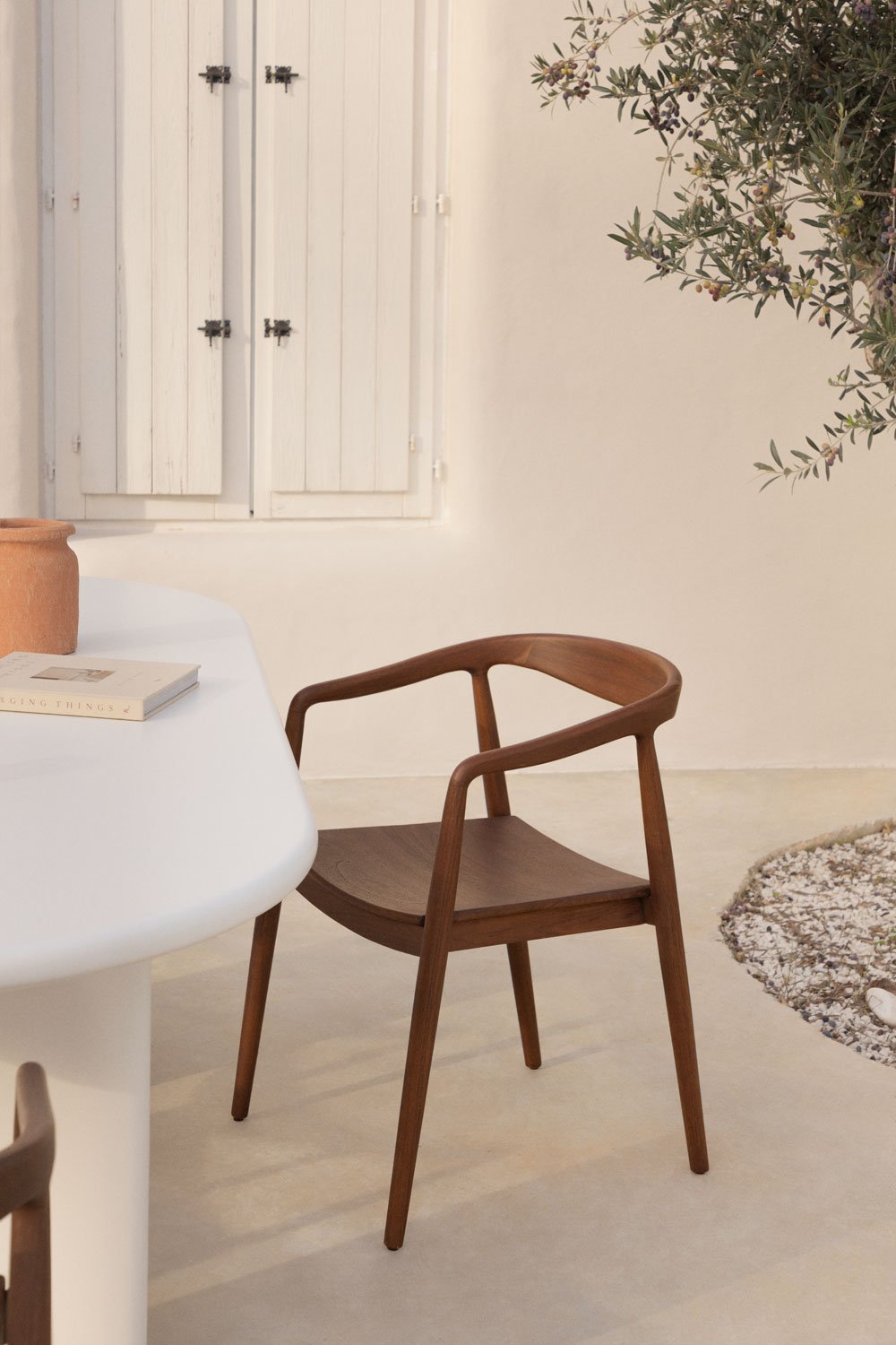 Silla de jardín en madera de teca Rokan, imagen de galería 1