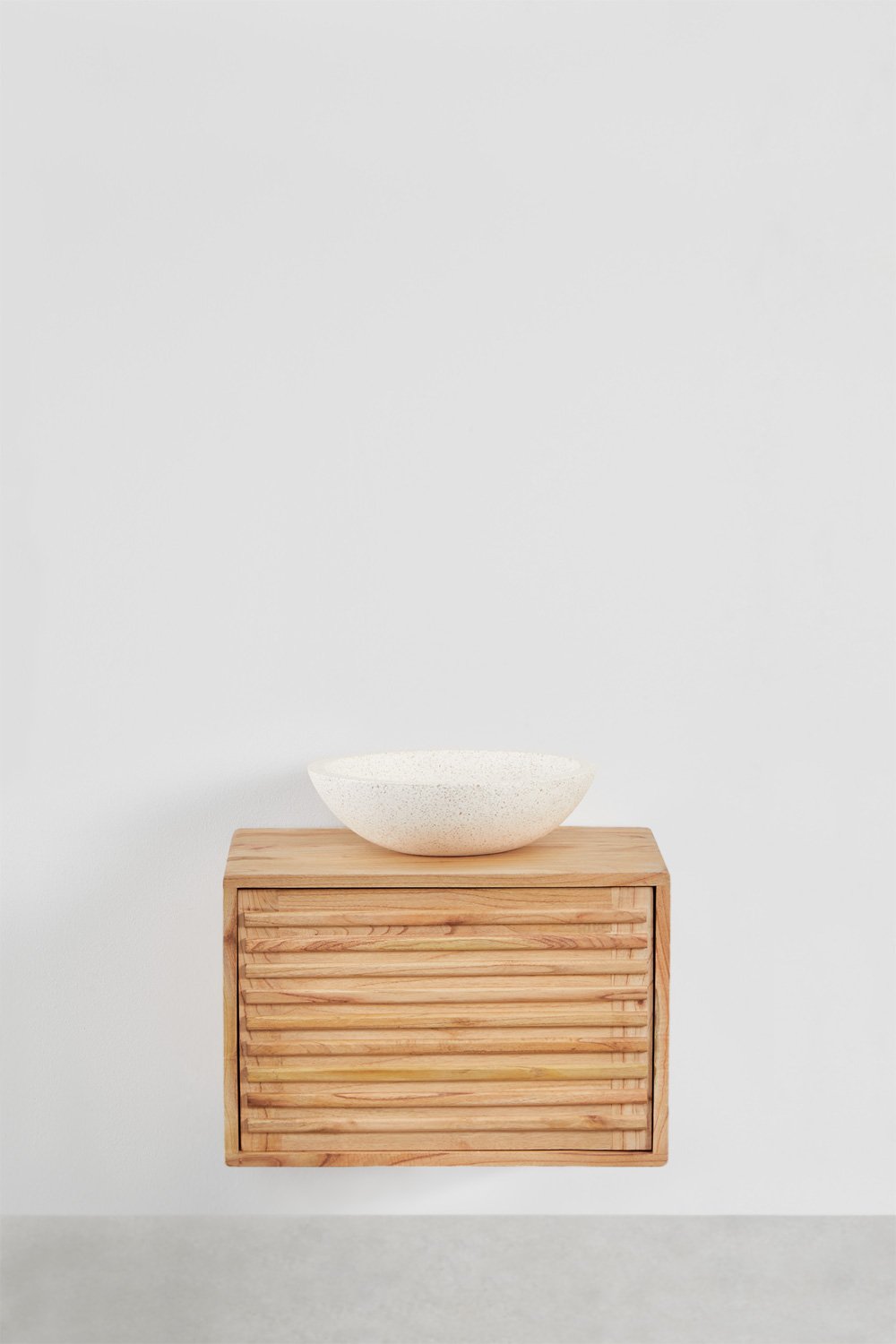 Conjunto de mueble de baño suspendido en madera Deleyna, imagen de galería 2