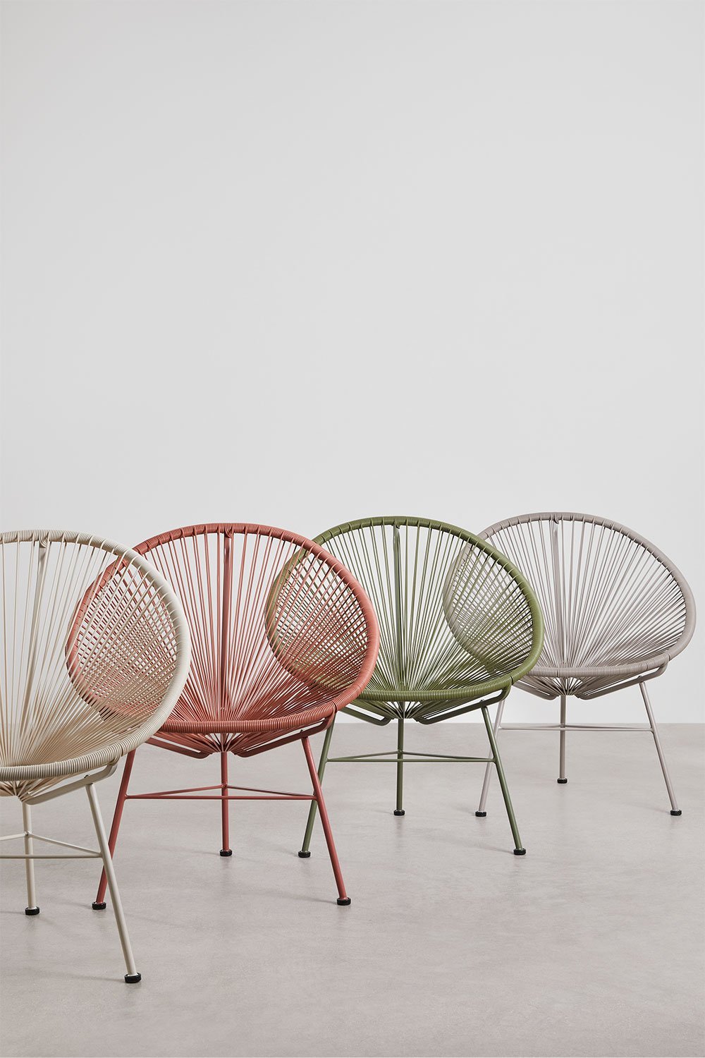 Sillón de jardín en acero y mimbre sintético New Acapulco, imagen de galería 8