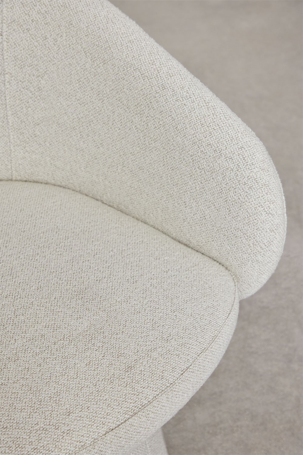 Silla de comedor giratoria con reposabrazos tapizada Flavian, imagen de galería 7