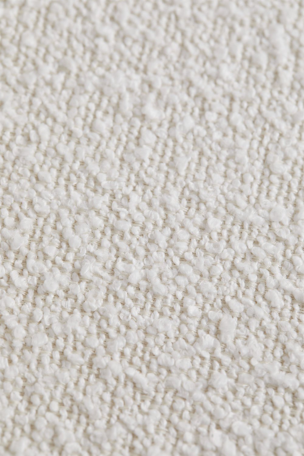 Taburete alto 75 cm en tela bouclé blanco y patas negro mate Anisa, imagen de galería 5