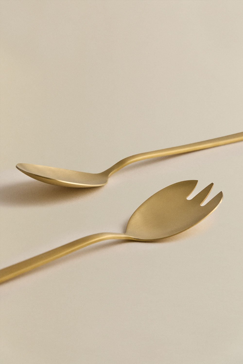 Cubiertos de ensalada en acero inoxidable de 2 piezas Sornia, imagen de galería 4