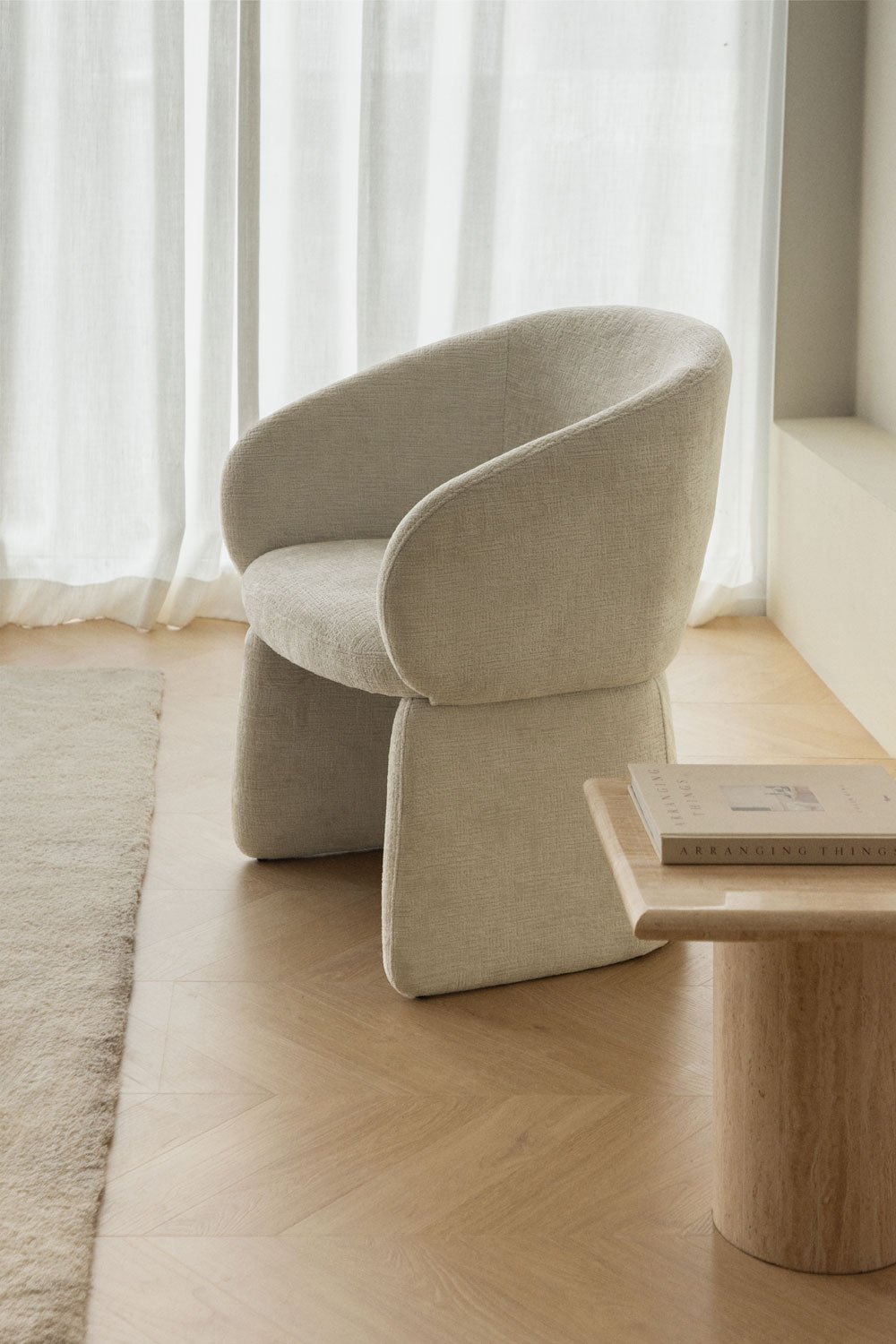 Sillón en chenilla Vasilis, imagen de galería 1