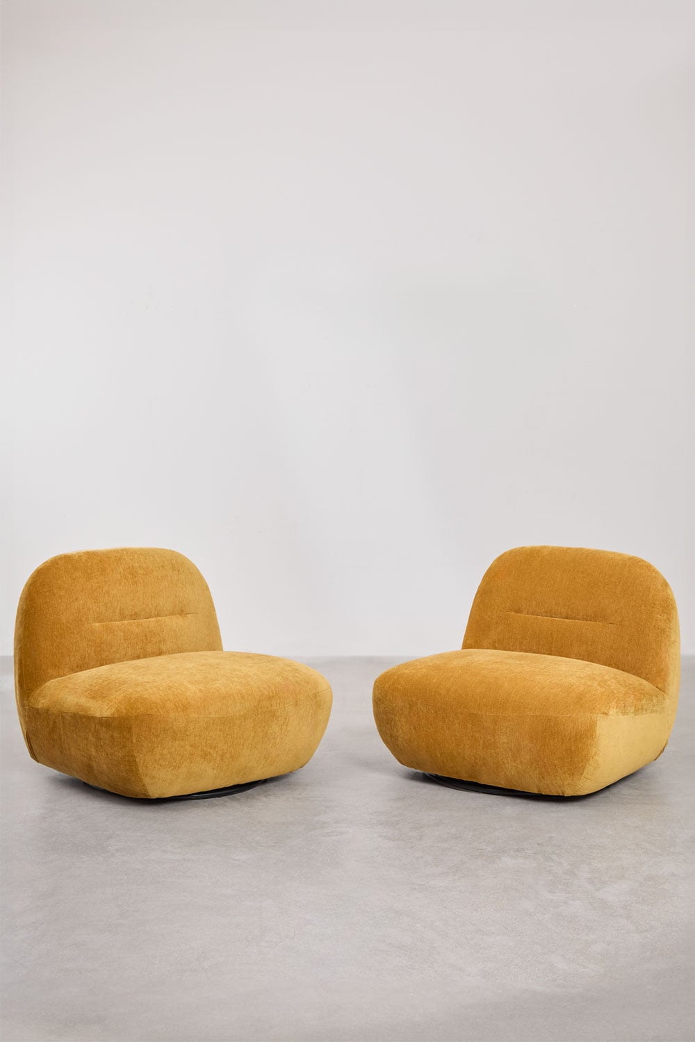 Pack de 2 sillones giratorios en chenilla Sernin , imagen de galer&iacute;a 3