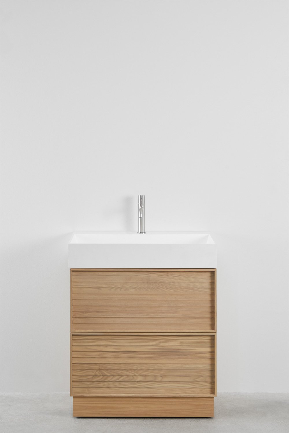 Conjunto de mueble de baño en madera con lavabo integrado Jolene, imagen de galería 2