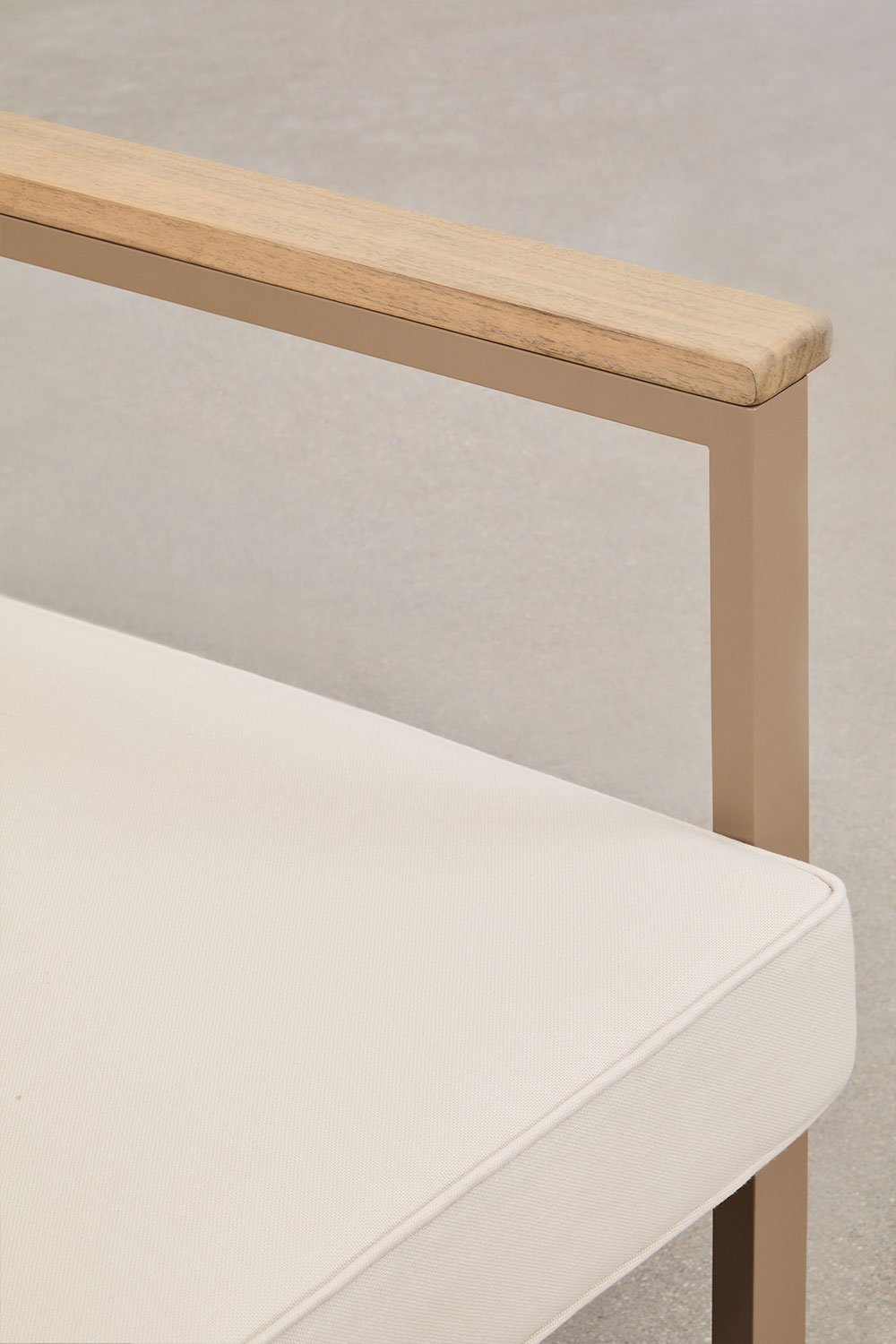 Sofá de jardín de 3 plazas en aluminio y madera de acacia Lipov, imagen de galería 7