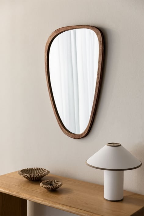 Espejo de pared en madera de roble Arbidel - Marrón Roble Oscuro
