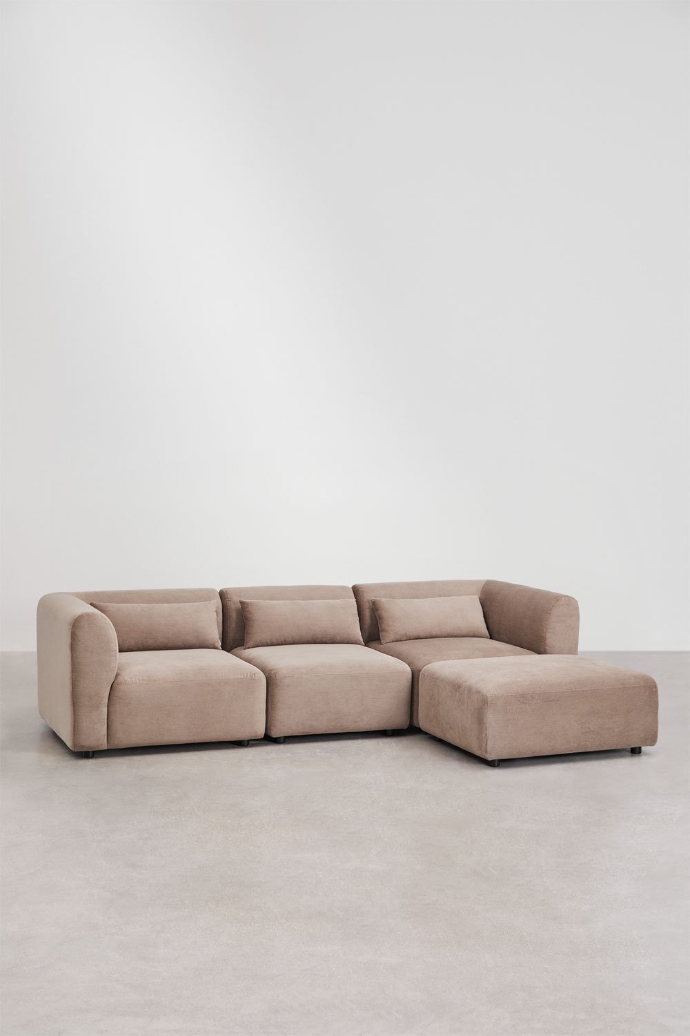 Sofá modular de 3 piezas con puff Fogler    , imagen de galería 2