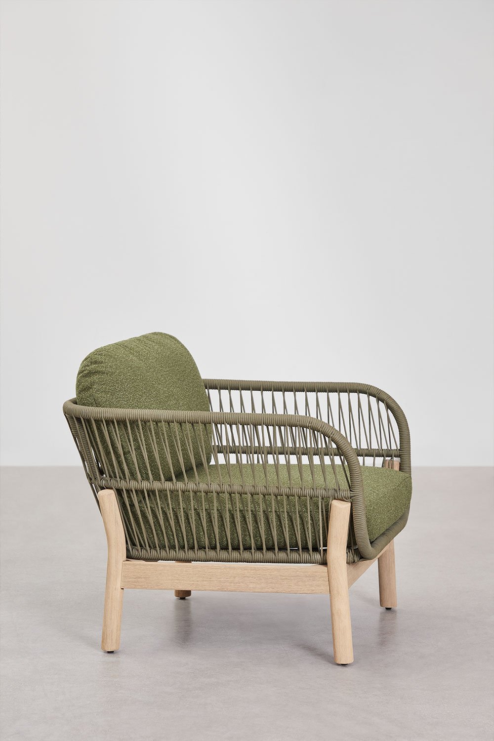 Sillón de jardín en aluminio y madera de acacia Karvia    , imagen de galería 5