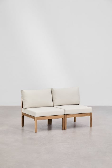 Sofá modular de 2 piezas en madera de acacia Branson